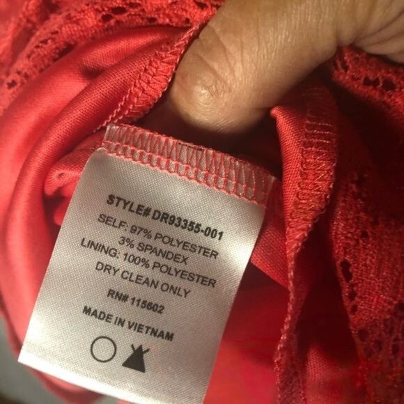 lush Short Lace Dress Size XS layered polyester blend back zipper XS READ - Picture 12 of 12